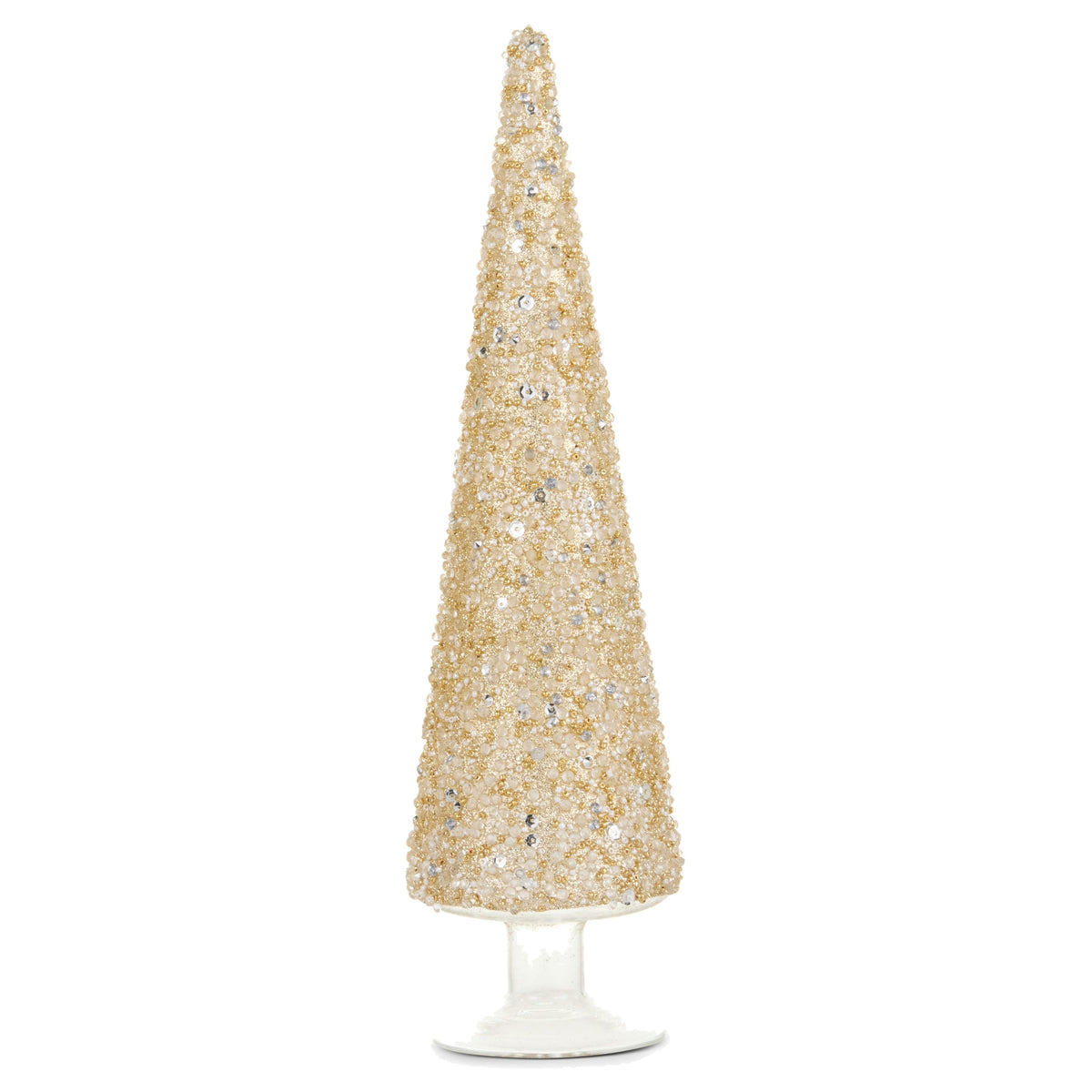 13.5" Gold Glitter Trees, Large
