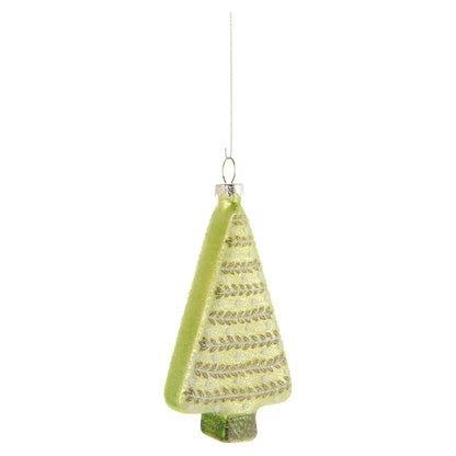 4.25" Twinkle and Trim Cookie Ornament, Green Dotted Tree