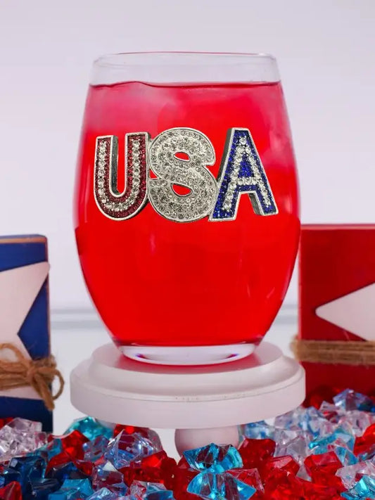 USA Stemless Wine Glass