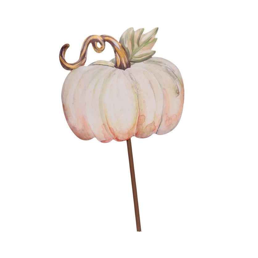 Watercolor Metal Pumpkin Stake