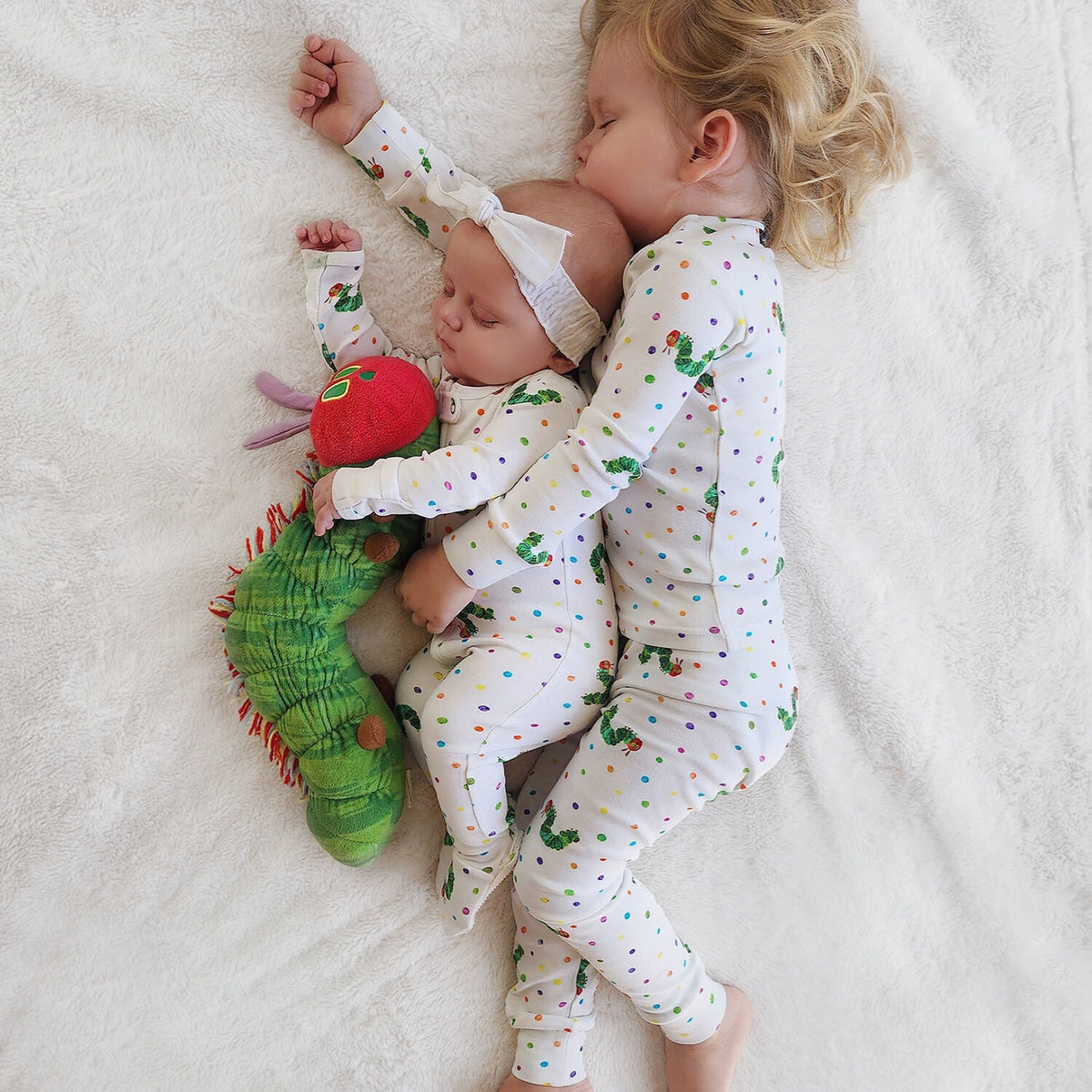 Kids' Organic Long Sleeve Pajama Set, Caterpillar Print, view 7