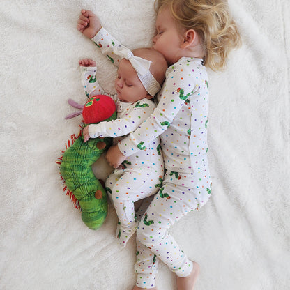 Kids' Organic Long Sleeve Pajama Set, Caterpillar Print, view 7