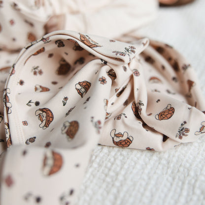 Organic Cotton Baby Blanket, Tiny Tortoise Print, view 3