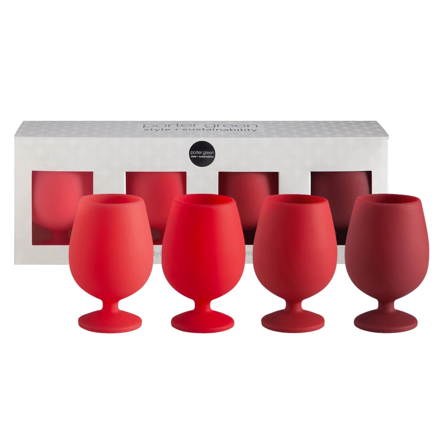 Unbreakable Silicone Wine Glasses-Cranberry