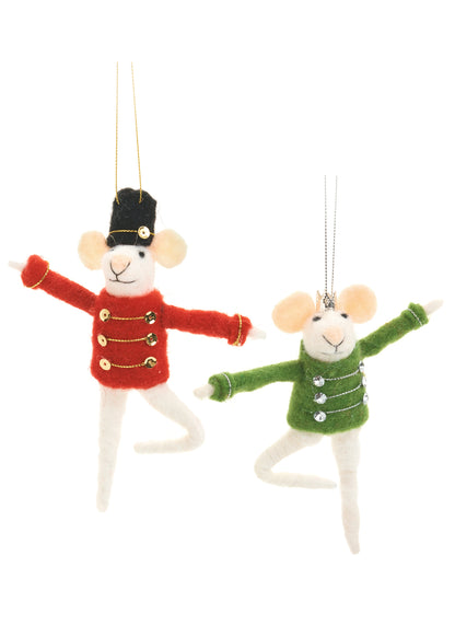 Wool Mouse Soldier Ornament
