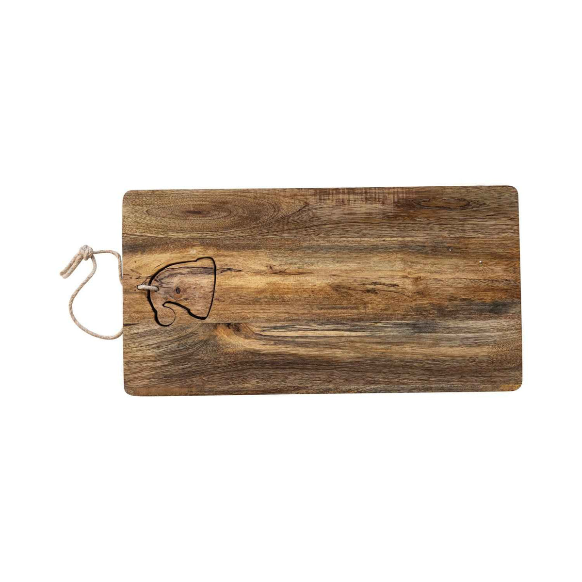 Mango Wood Cheese Board with Santa Hat Cut-Out and Jute Tie